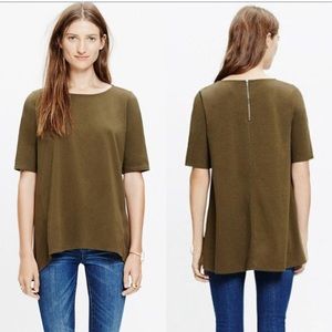 Madewell zip swing tee Small ivory